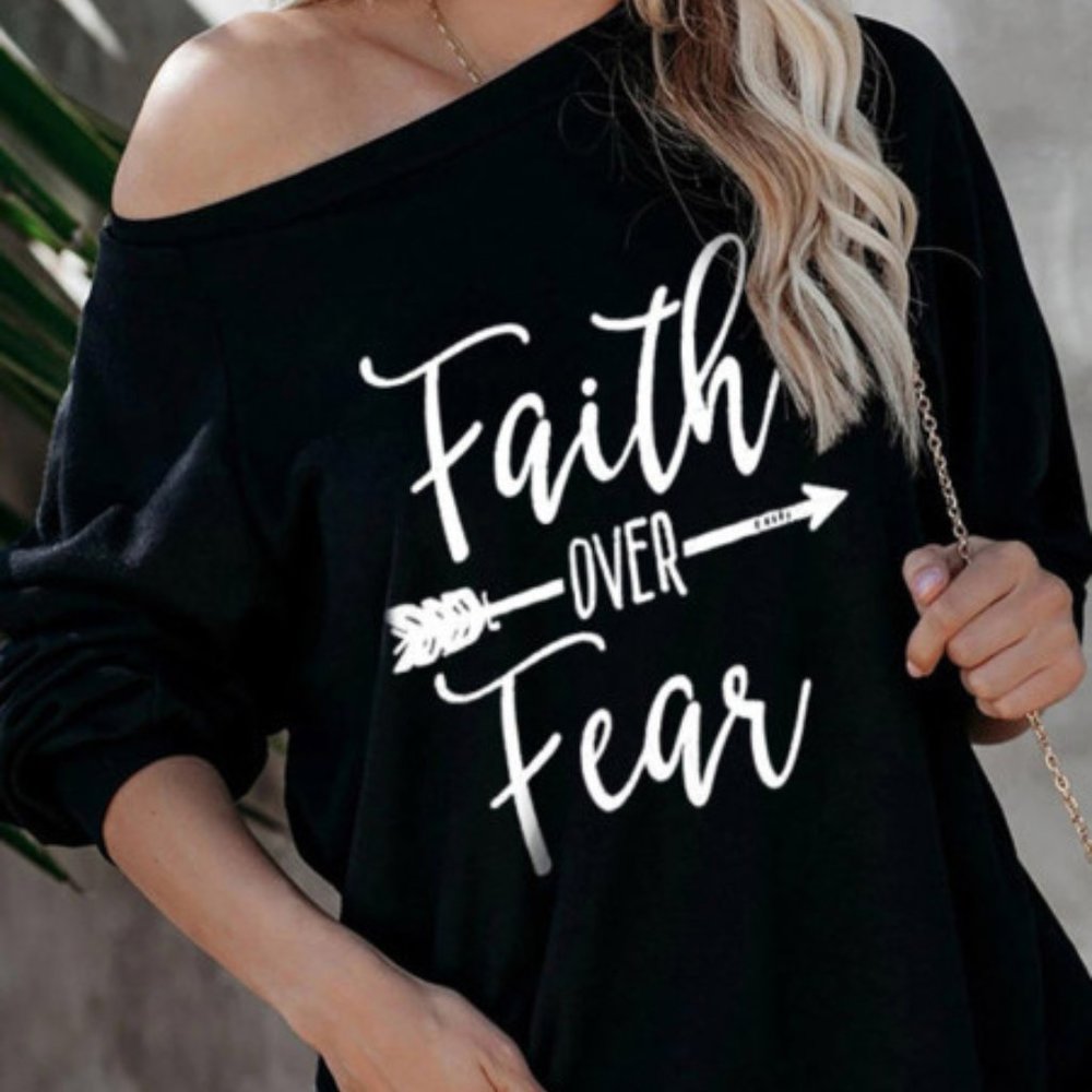 Faith OVER Fear Black Shirt